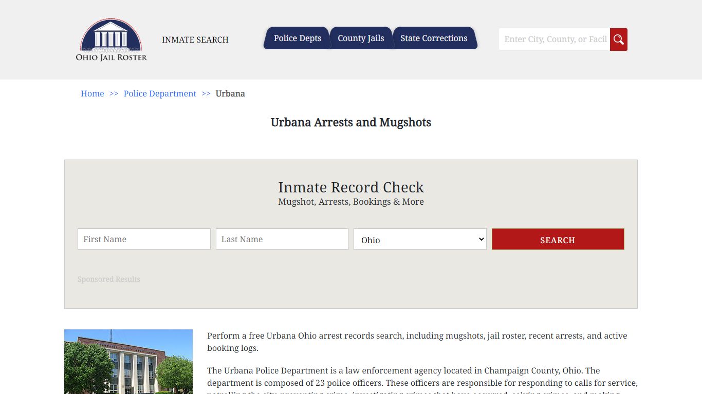 Urbana Arrests and Mugshots | Jail Roster Search